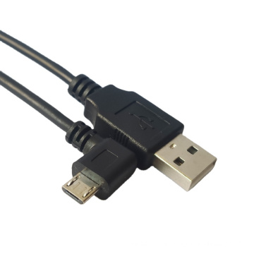 High Quality 26 AWG Nickel Plating Connector Right Angle Micro 5pin to USB 2.0 Custom Angle Cable